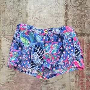Lilly Pulitzer Vibrant Floral Button Detail Shorts